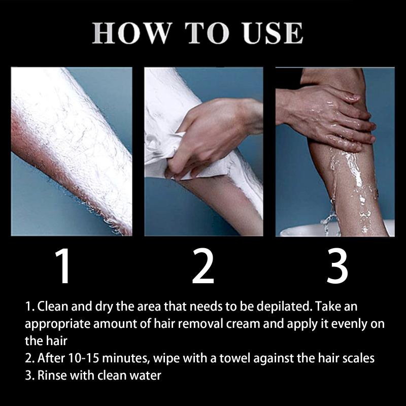 Mens Painless Hair Removal Cream with Aloe Nourishing Non Irritating Body Lotion for Long Lasting Smooth Skin