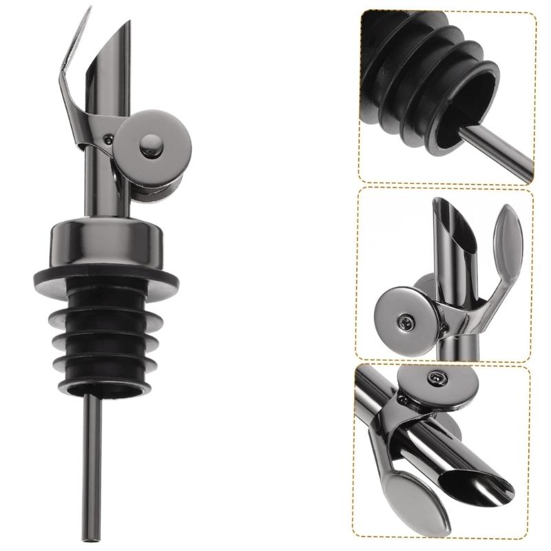Auto Opening Wine Pourer Leak Proof Spouts Premium Nonrust Steel Universal Bottles Adapter Modern Kitchens Accessory