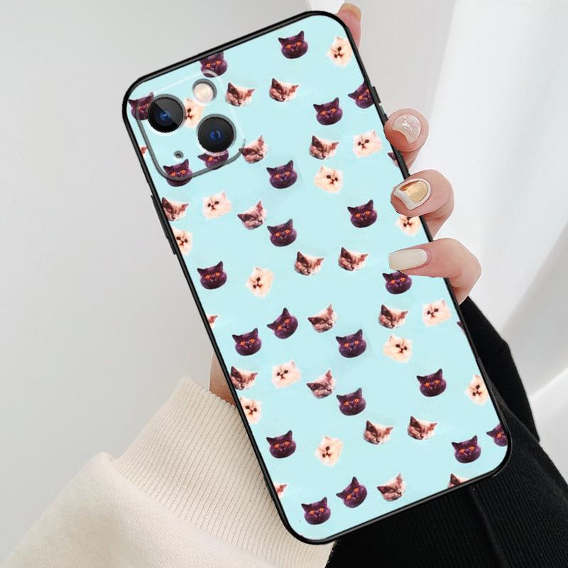 Cute Cartoon Cats Collage Phone Case For iPhone 17 Pro Max 14 13 12 11 15 16 Pro Max mini 15 16 Plus 16e 17 Air Cover