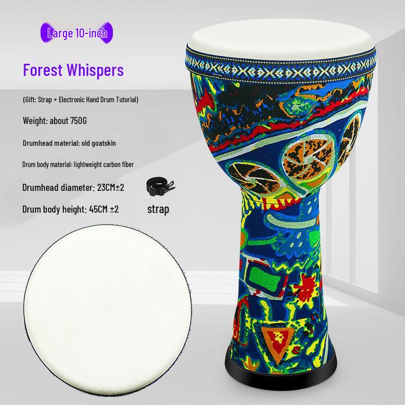 Sheepskin African Hand Drum for All Ages - Beginner To Professional