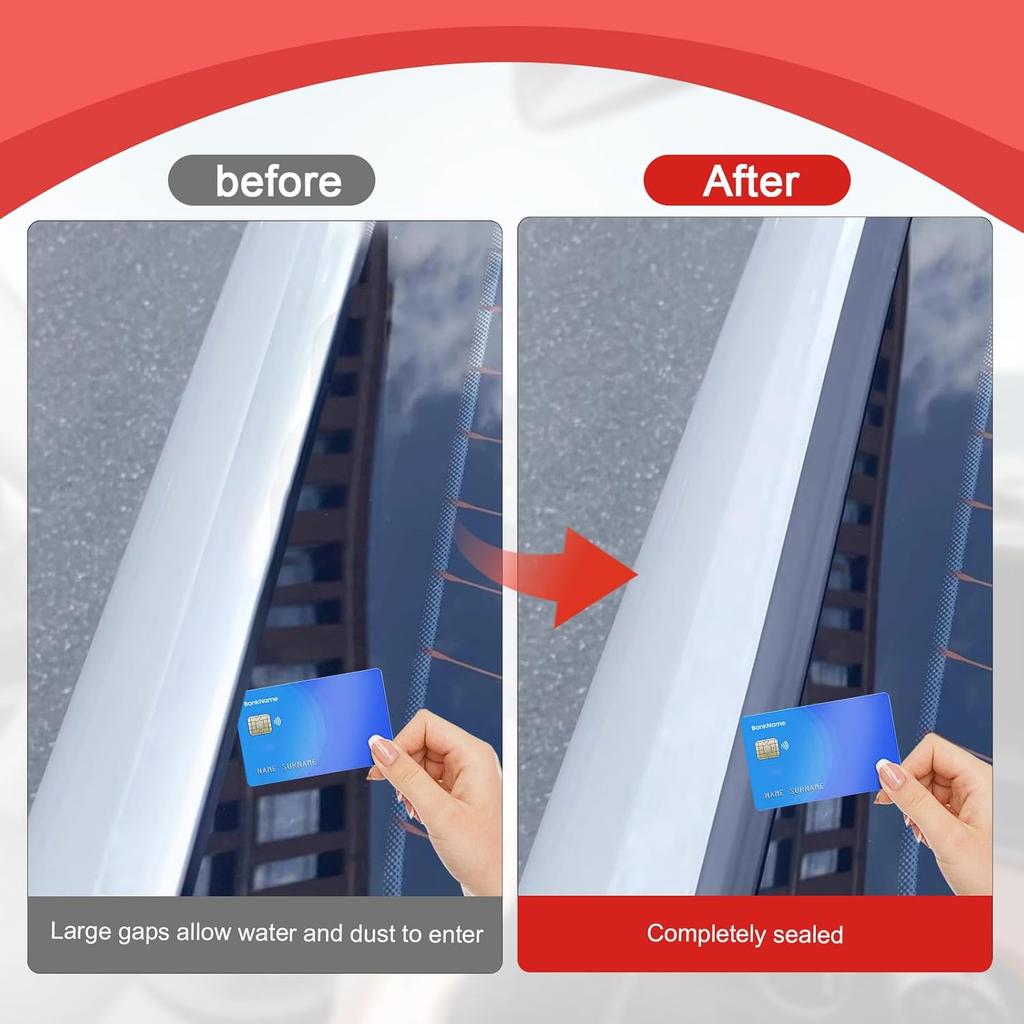 Storystore Car Weather Stripping, 14Mmx19.68Ft T-Shape Cuttable Windshield Rubber Seal Strip, Self Adhesive Sunroof Cover Seal For Cars Trucks SUVs
