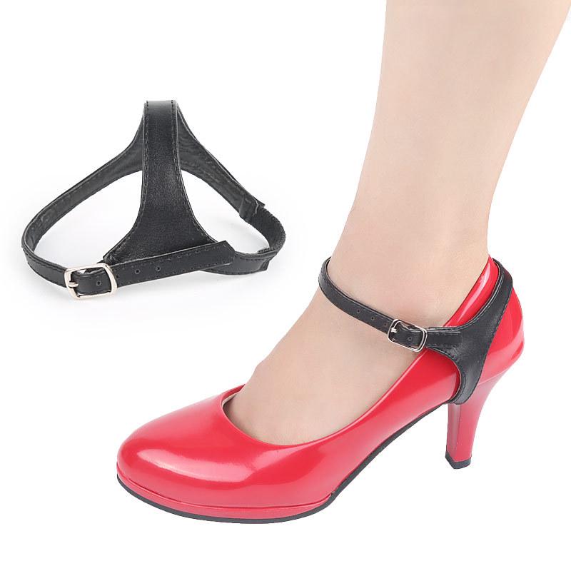 

Women s High Heels with Anti-Drop Leather Straps and Shoelace Buckle