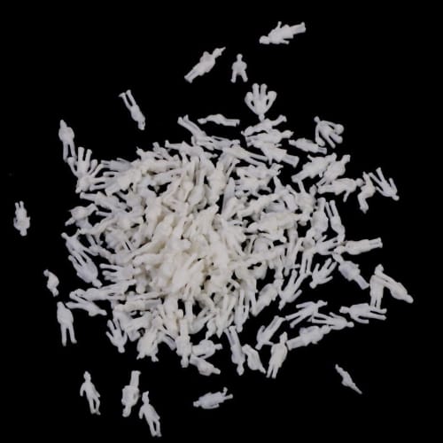 PXLAATY 1/200 Scale 200 Figures, Unpainted, for Landscape Modeling, Railway Models, 1cm, Accessories