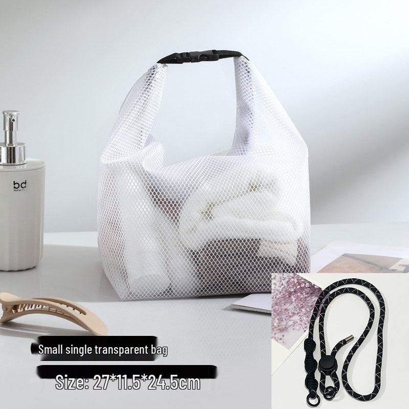 Large Capacity Women's Makeup Bag - Portable, Multi-functional, Buckle Design, for Swimming, Toiletries, Handheld, Souvenir Storage