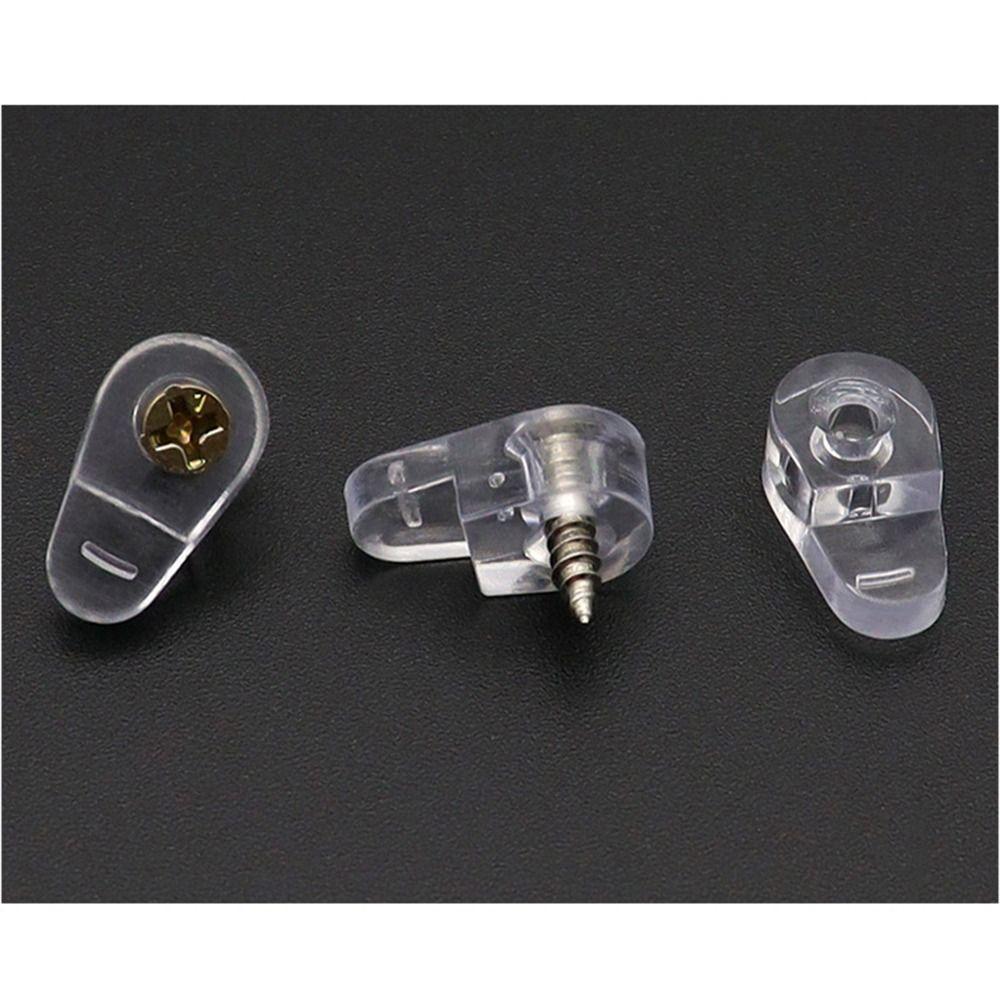 100Pcs with Screws Glass Fixing Clip Kit Plastic Hanging Hardware Tools  Cabinet Doors Windows