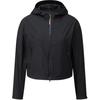 Solid Color Zip Long Sleeve Hooded Jacket Women Jackets Black C-28217