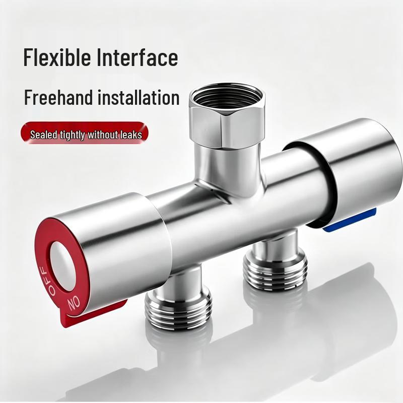 Stainless Steel Washing Machine Faucet Diverter with Check Valve