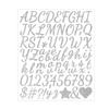 5 Sheets English Letter a-Z Glitter Letter Stickers Shiny Silver Letter Number Sticker  Scrapbook