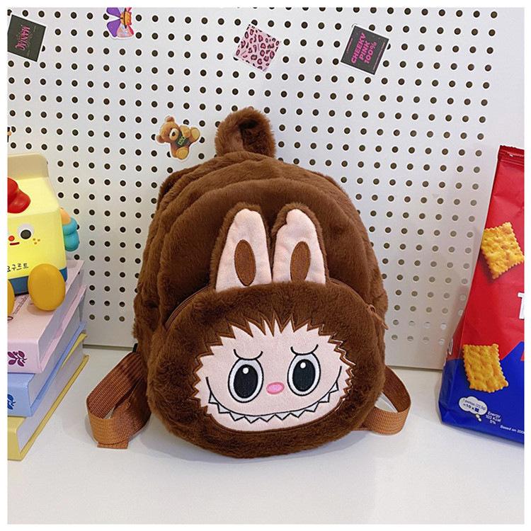 Double Backed Canvas Crossbody, Loose Change Plush Bag, Doll, Children's Backpack