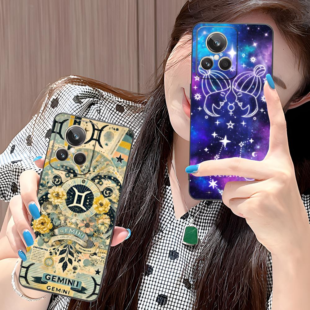 Zodiac Sign Gemini Mobile Phone Case for Realme GT 8 Neo Pro C75 73 71 C67 65 C55 53 C35 31 C20 15 Colorful Printing Cover Cover