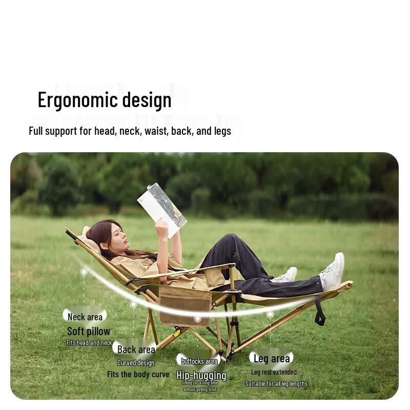 MOBIGARDEN Outdoor Adjustable Folding Lounge Chair with Footrest