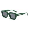 Small Square Box Sun Glasses Personalized Sunglasses Vintage Brown Wear Sunglasses