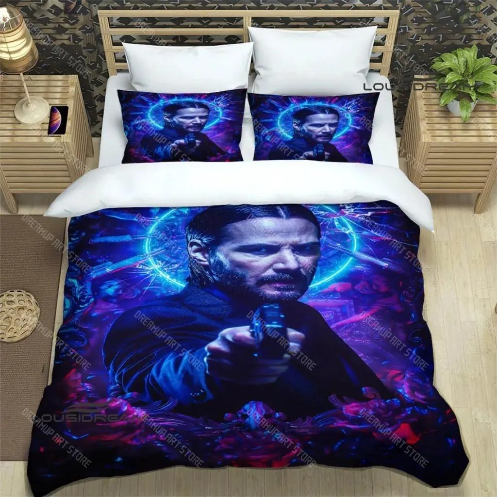 Customisable 3D Hd John Wick Duvet Cover Bed Set Movie John Wick Bedding Sets Quilt Cover Pillowcase Boys Adult Home Textile