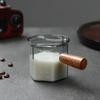 120ml extrakční šálky na espresso Skleněný šálek na kávu s váhou a dřevěnou rukojetí Jednonáustkové odměrky šálky na mléko Latte Milk Jug uncový šálek