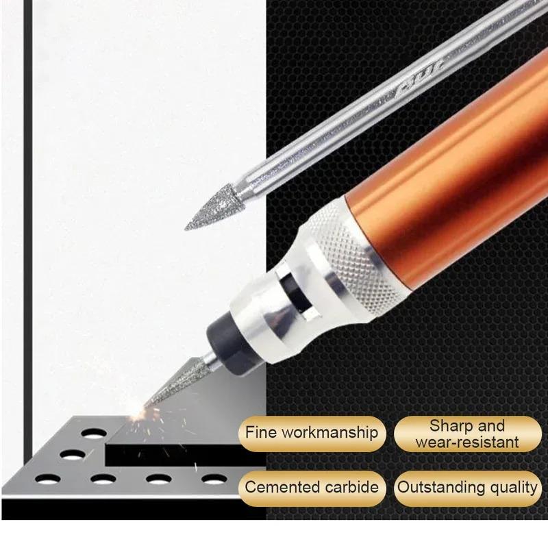 30pcs 2.35/3mm Diamond Grinding Head Shank Fits Dremel Rotary Tools with Case Diamond Grinding Polishing Burr Set