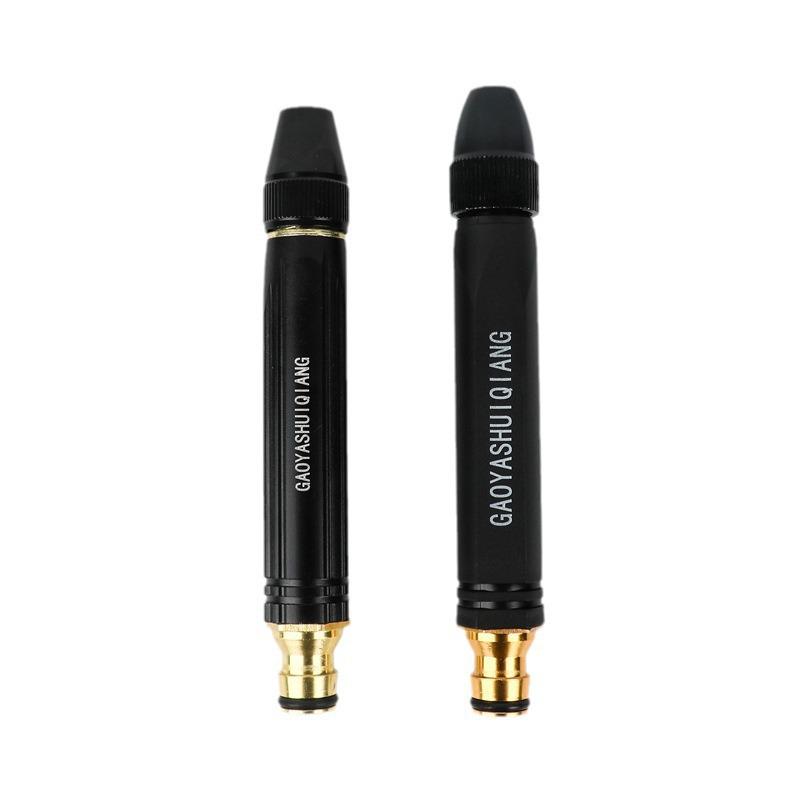 Black King Kong High-Pressure Alloy Water Gun - Straight Nozzle for Gardening & Car Washing
