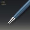 PARKER Sonnet Premium Metall Blau CT Kugelschreiber Medium Geschenk Offiziell Artikelnummer 2119649 & Stift, Feder, Ölbasis, Boxverpackt, Importiert,
