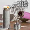 500ml Titanium Covered Insulated Cup Business Gift Stewed Tea Mugs Portable Coffee Cup Cold Insulation Bottle Hand Pressing Type