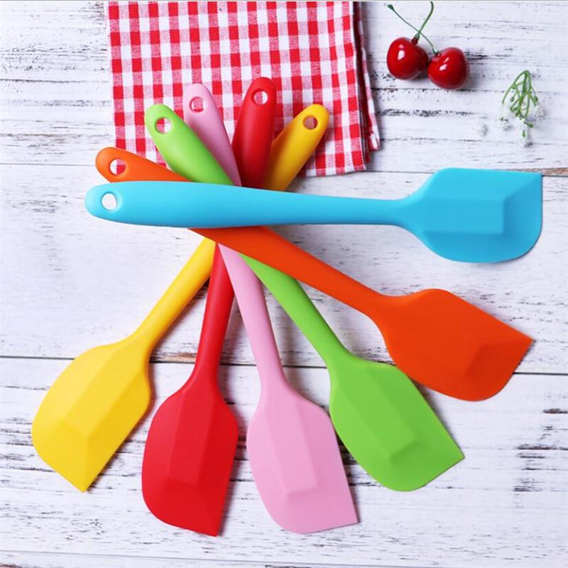 21cm Silicone Cream Baking Scraper Non Stick Butter Spatula Cutter Chocolate Smoother Heat Resistant Kitchen Pastry Tools Stir