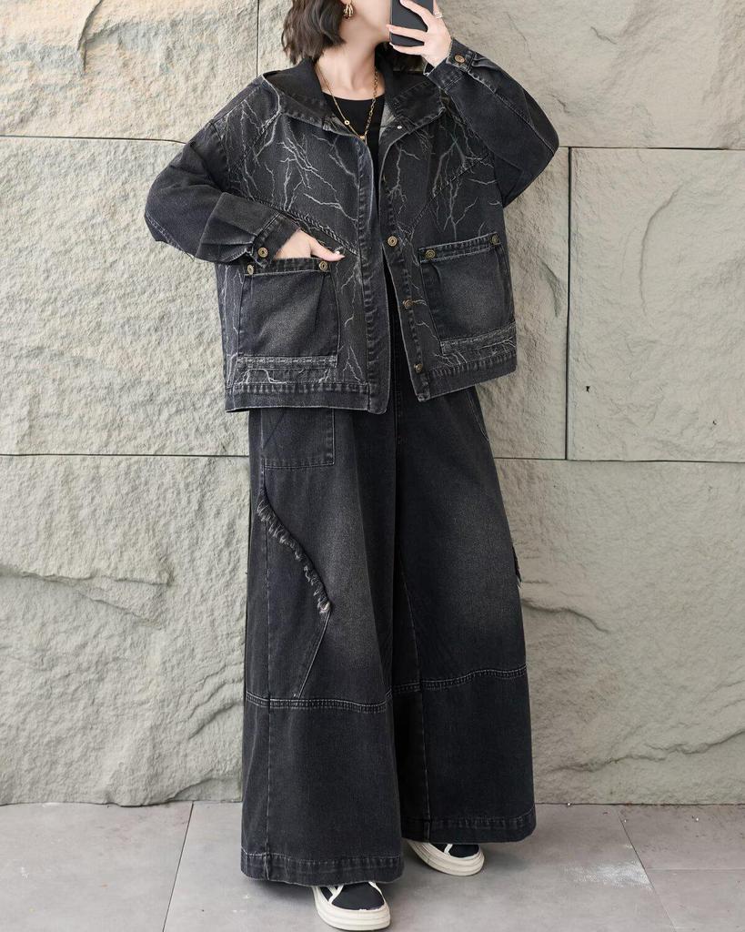 Spring 2026 Women's Denim Hooded Cardigan: Versatile, Casual, Plus Size