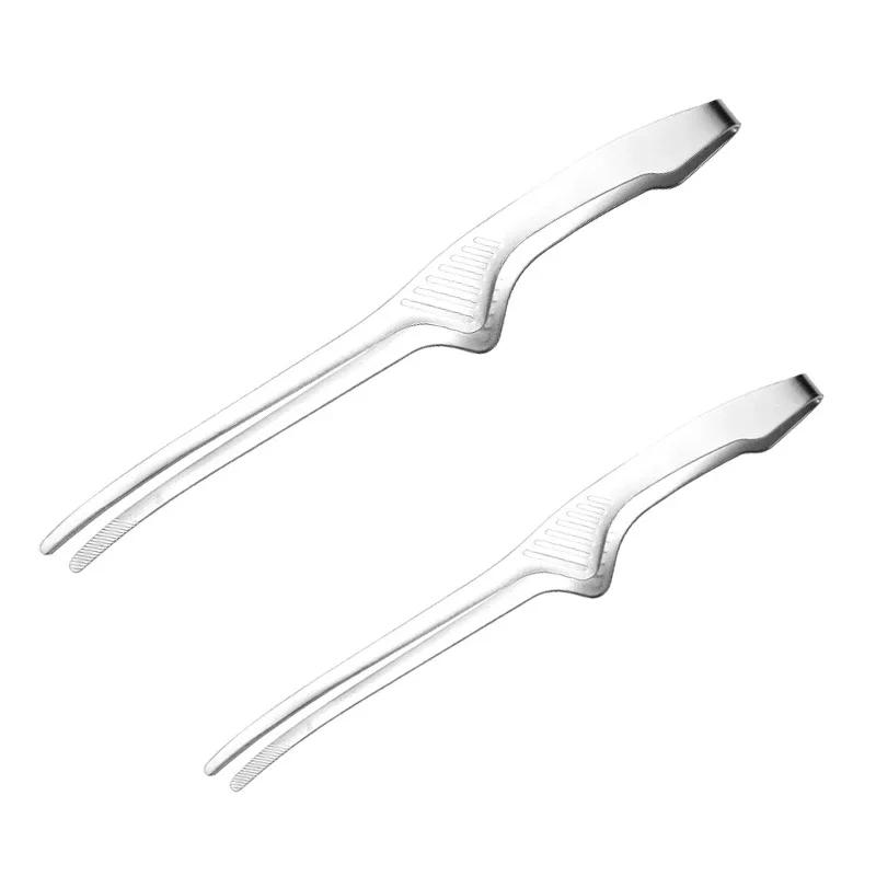 BBQ Food Tongs Korean Barbecue Clips Stainless Steel Grill Cooking Chief Tong Kitchen Bread Baking Outdoor Grilling Steak Clamp