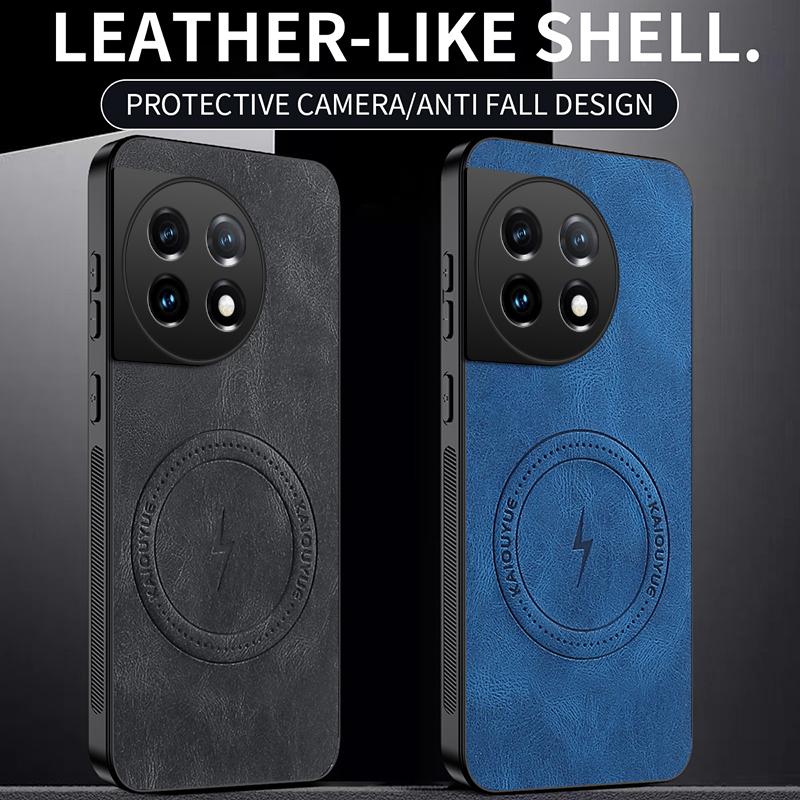 For OnePlus Ace 2/OnePlus Ace 2V Case Simple Stylish Magnetic Suction Luxury Leather Skin-friendly Anti-drop Cover For 1+ Ace2V