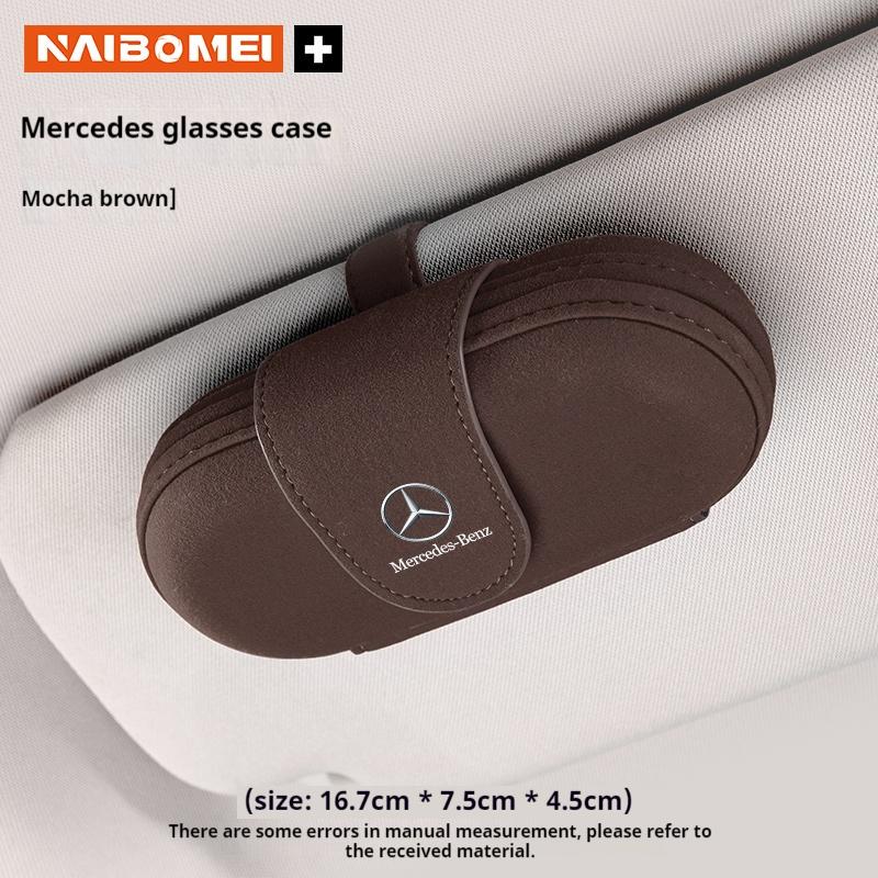 WTIUI1 Hot 2026 New For Benz For Mercedes-Benz AMG A C E V Class Sprinter GLC ML SLK SL Vito GLK Car Visor Glasses case Sunglasses case