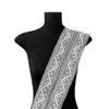 White Organza Handmade Beads Embroidery Barcode Diy Jewelry Window Trim Skirt Top Accessories Lace Accessories