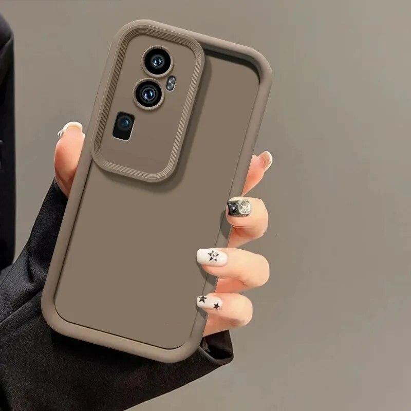 

Защитный силиконовый чехол для камеры для OPPO Reno 10 11 Pro 8 7 A98 A96 A95 A94 A78 A76 A58 A57 A38 A36 A1 A2 Pro A18 A16 A53S A55, мягкие чехлы из ТПУ на заднюю панель OPPO A78 (4G) кофейный