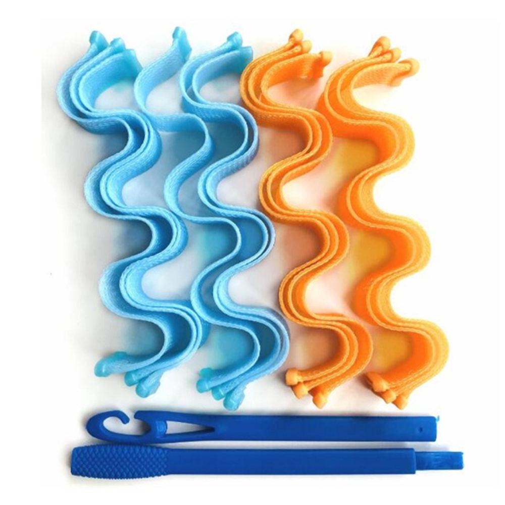 12pcs DIY Magic Hair Curler Heatless Hair Rollers Curlers Hairstyle Roller Sticks 30CM Wave Formers Curling Hair Styling Tools