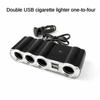 12V - 24V 4 Way Multi Socket Car Charger Vehicle Auto Car Cigarette Lighter Socket Splitter & Dual USB Ports Plug Adapter