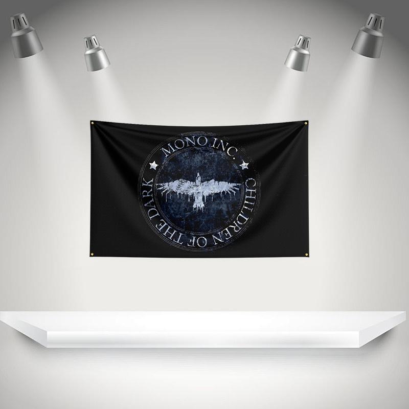 M-Mono Incs Flag Rock Music Band Banner HD Printing Tapestry Exhibition, Music Band Fans, Garage Decor