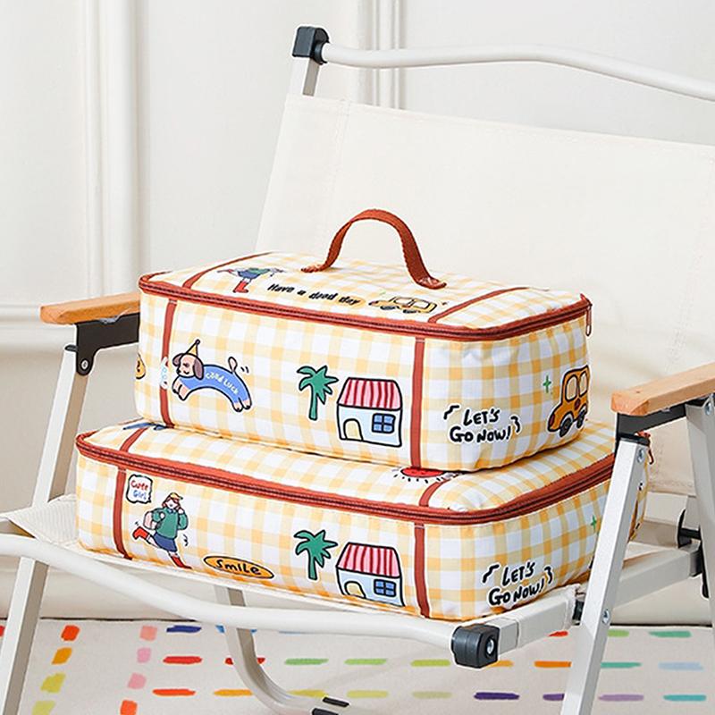 Cute Travel Storage Bag Large Capacity Waterproof Cartoon Portable Clothes Underwear Shoes Luggage Storage Bag With Zipper