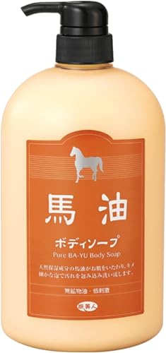 Azuma Trading Co., Ltd. [Same Price, Includes Imabari Towel] Horse Oil Body Soap 1000ml / Skin Care Tabibijin Bayu