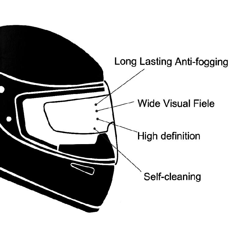 Universal Motorcycle Helmet Lens Film Clear Visor Shield Patch Rainproof Sticker