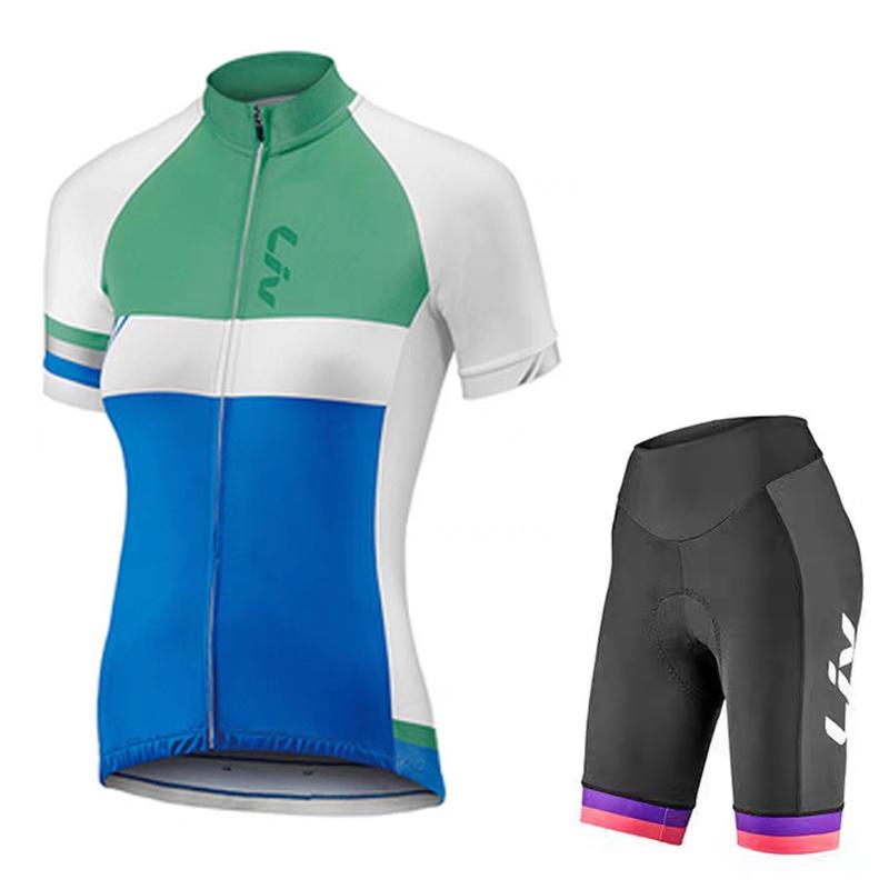 2026  Breathable Cycling Suit Set  Short Sleeved Women's Slim Fit Cycling Suit Set Summer Sun Protection Cycling Jersey High Elasticity Cycling Bib