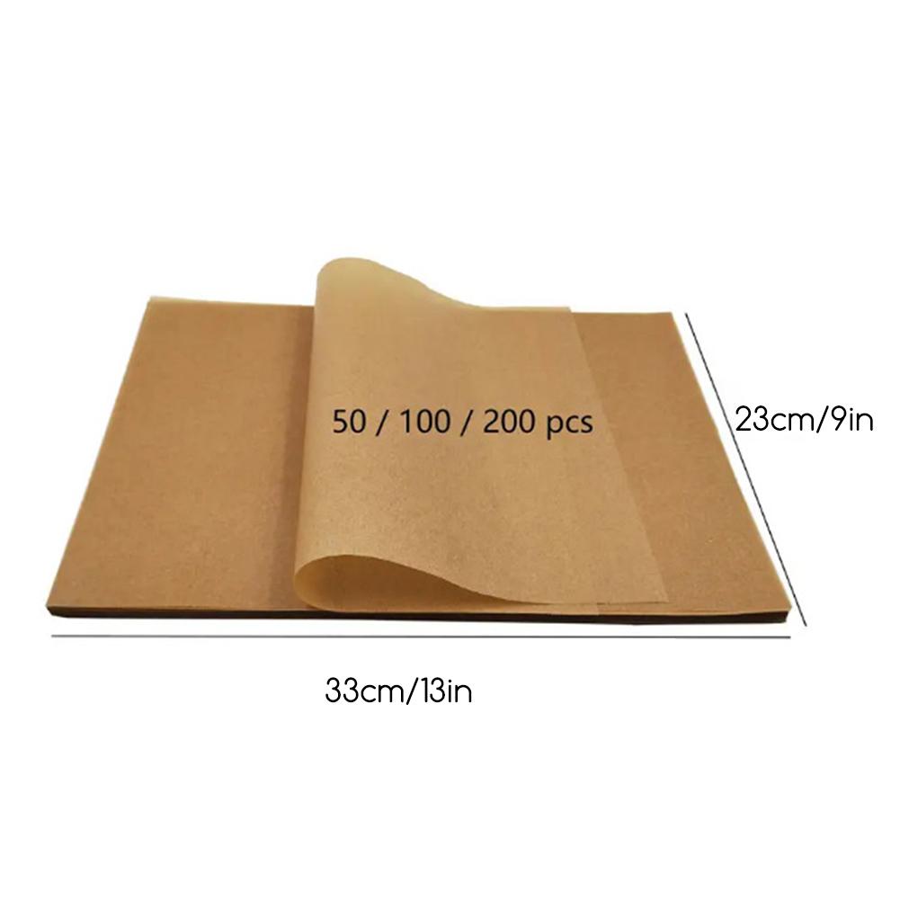 Baking Paper Airs Fryer Parchment Paper Squared Heat Resistant Non-Stick Hot Airs Fryer Baking Paper For Oven Microwave