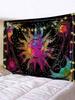 1Pc Colorful Sun Moon Star Pattern Tapestry 1 Pc Background Cloth Decorative Hanging Cloth Wall Cloth Layout Tapestry