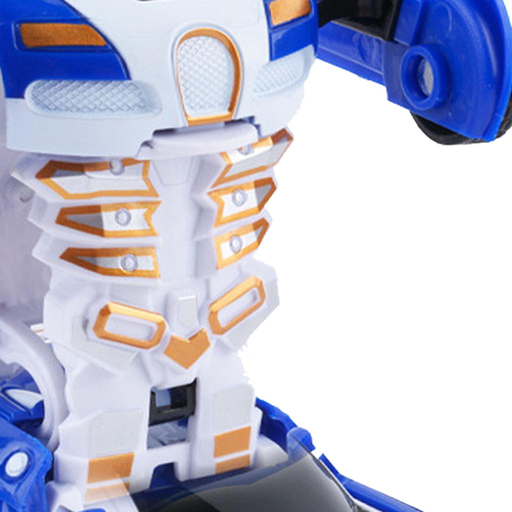 Verwandelbares Auto Spielzeug Stoßfest Duale Trägheit Robust Langlebig Roboterauto Spielzeug für Kinder Jungen Blau