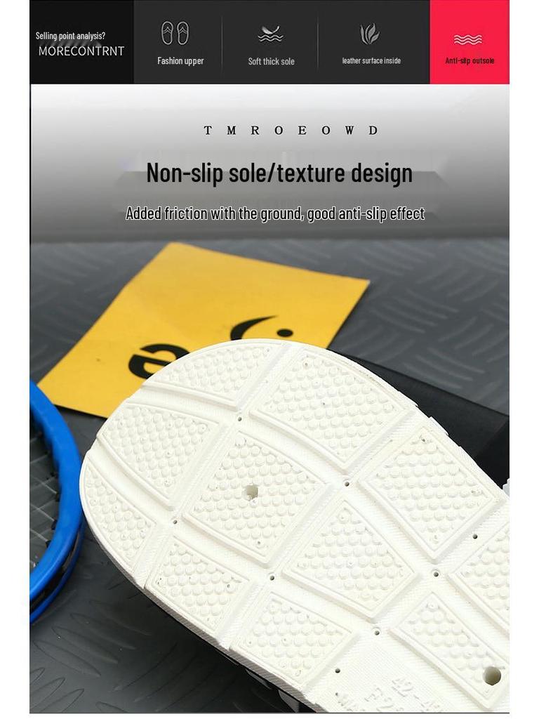 Men's Korean Style Summer Non-Slip Thick Sole Outdoor Slippers