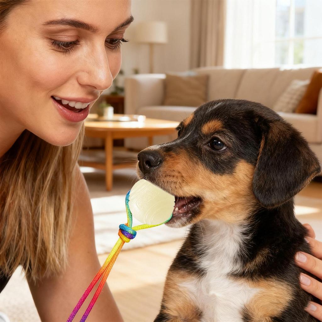 Dog Toy Balls Teething Pet Supplies Dog Fetch Ball Chew Toys For Aggressive Chewers Puppy Training Boredom Keep Them Busy Indoor