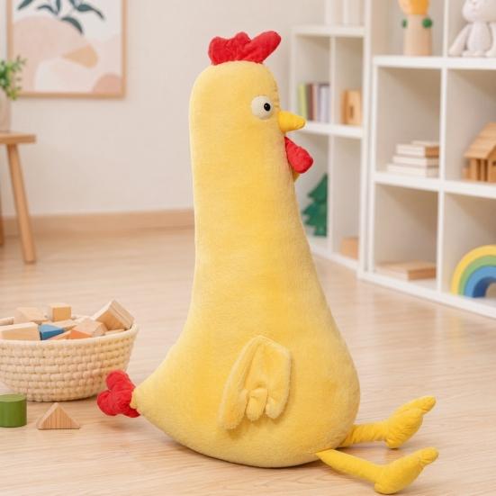 Chick Plush Pillow, Long Body Stuffed Animal for Sleeping, Soft Body Pillow for Adults, Removable Hugging Toy for Bed