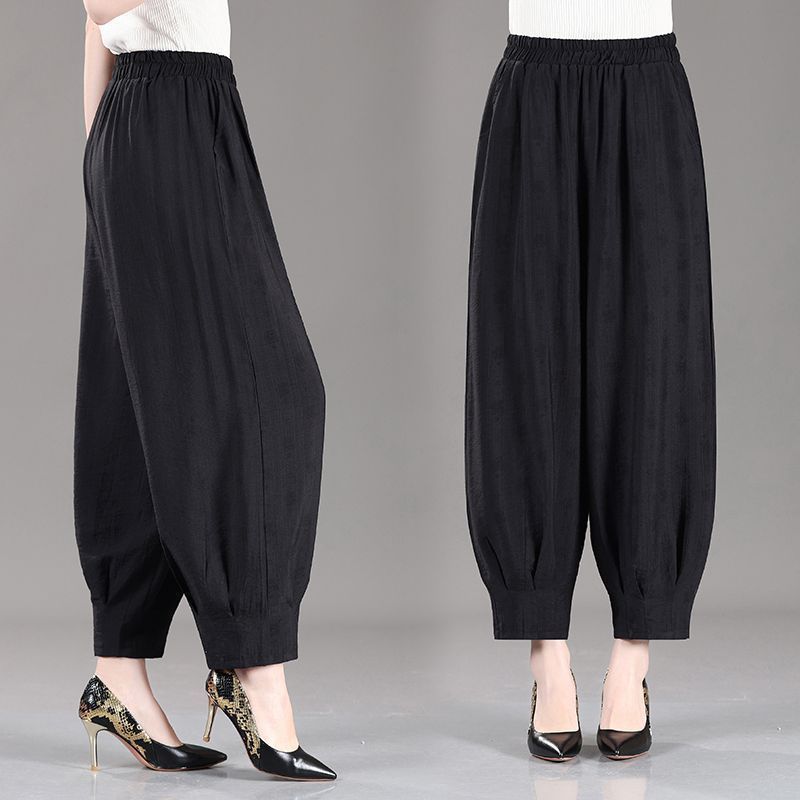 Thin Mom Lantern Pants Casual Summer Loose Pants Women's National Style New Nine Part Pants Haren Pants