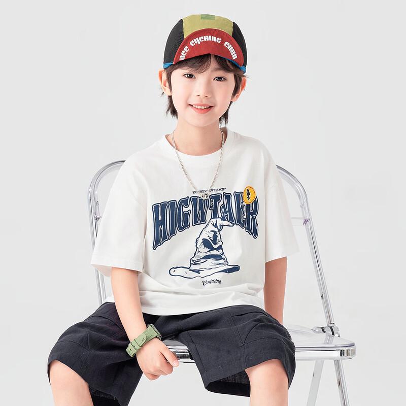 Dodocaca Kids Cooling Cotton Loose T-Shirt with Magic Hat Print