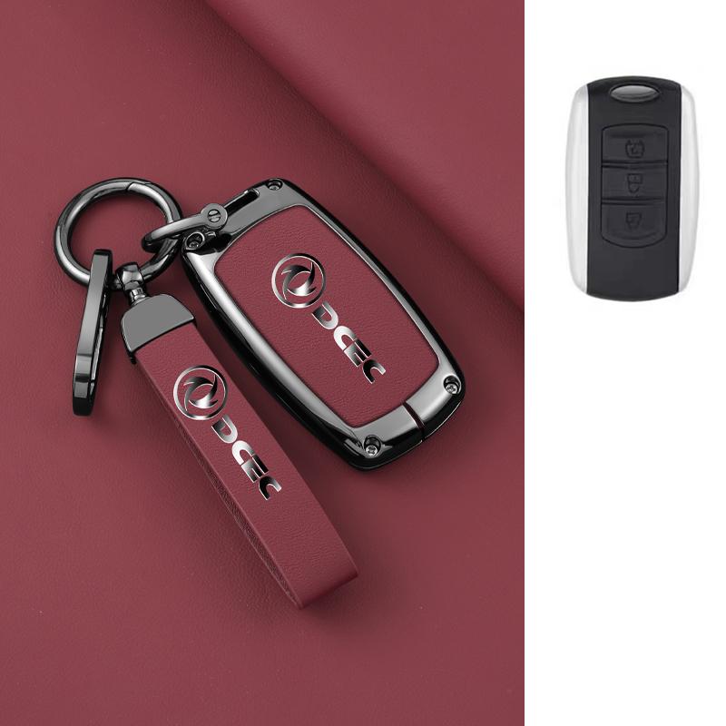 Car Remote Key Cover Case Shell For Dongfeng Dfm Dfsk Glory 580 F507 S30 H30 Ax7 Alloy Leather Protector Keychain Accessories