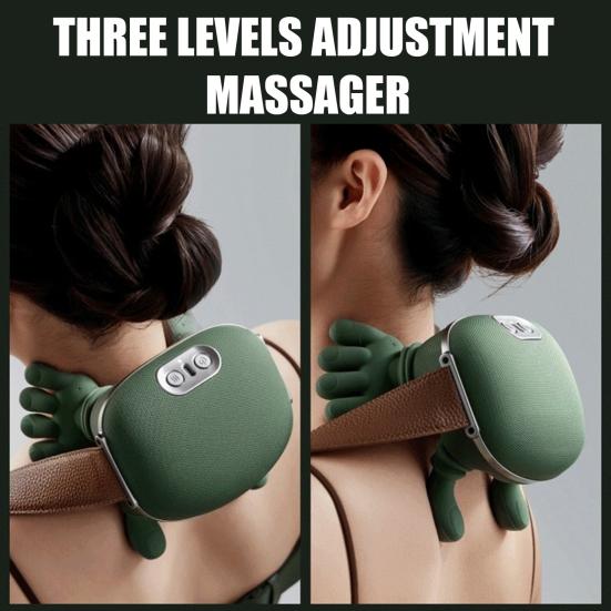 Bionický masážní přístroj na krk, ramena a záda, hloubková tkáň, úleva od bolesti, svalová relaxace, 3D hnětení, bezdrátový elektrický vyhřívaný shiatsu masážní přístroj