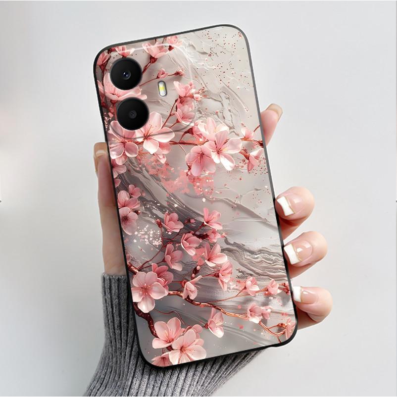 For TCL K70 4G 5G Case Luxury Fashion Butterfly Flower Black Soft Silicone Bumper Cover for TCL K70 Power T522A T522E Phone Case