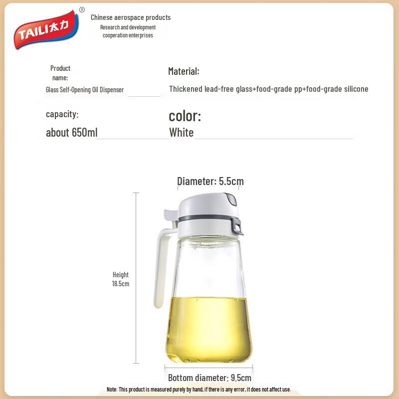 Taile Automatic Opening Glass Oil Dispenser