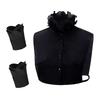 Fashionable Faux Collar With Wrist Cuffs Fake Sleeves For Women Decorative Ruffle V Neck Half Shirt Blouse Layering Set