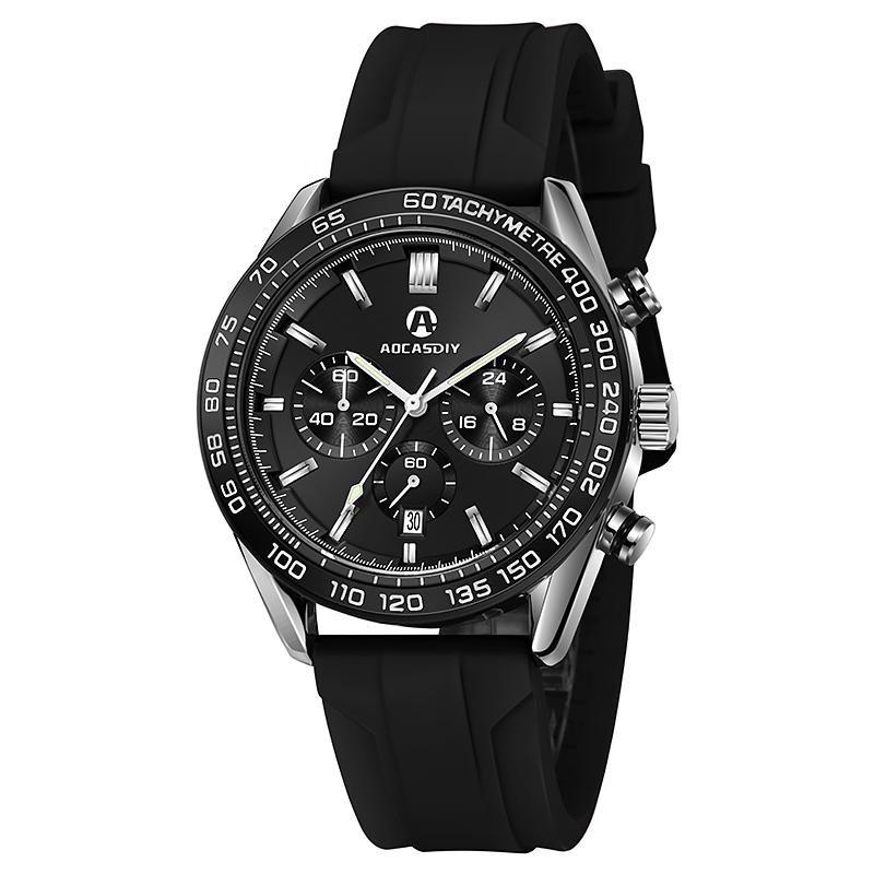 AOCASDIY ENDURANCE Sport Wristwatch Waterproof Quartz Mens Watch Movement Chronograph Casual Watch High Quality Clock for Men